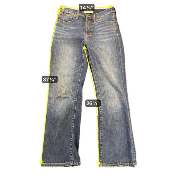 Madewell Cali Demi Boot Jeans Women's Size 26 Mid-Rise Medium Wash Denim - Picture 2 of 9
